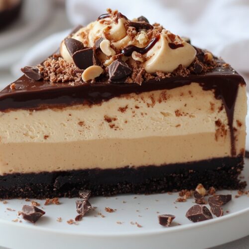 Step-by-Step Recipe Guide - Chocolate Peanut Butter Cheesecake