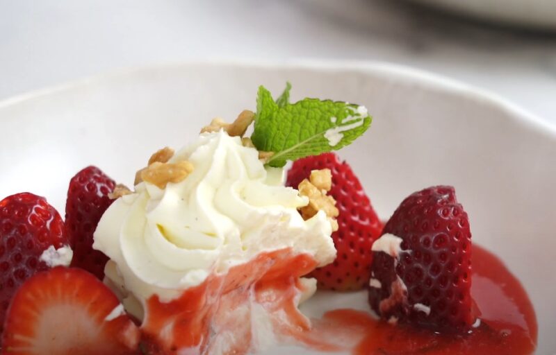 Strawberries and cream classic recipe